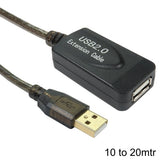 Cables Direct 15m USB 2.0 Active Repeater USB cable Black
