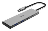 Hama USB-C hub, 4 Ports, 2x USB-A, 2x USB-C, USB 3.2 Gen2, 10 Gbit/s, PD, aluminium