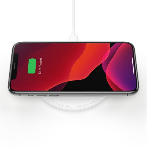 Belkin WIA001BTWH mobile device charger Telephone White AC Wireless charging Fast charging Auto