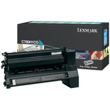 Lexmark C780H1CG Toner cartridge cyan return program, 10K pages/5% for Lexmark C 780/782