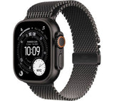 Apple Watch Ultra 3 GPS + Cellular 49mm Black Titanium Case with Black Titanium Milanese Loop - Large