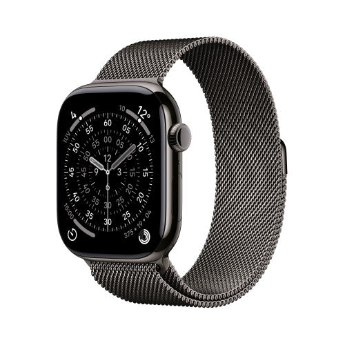 Apple Watch Series 11 GPS + Cellular 46mm Slate Titanium Case with Slate Milanese Loop - M/L