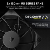 Corsair Nautilus 240 RS LCD Processor All-in-one liquid cooler 12 cm Black 1 pc(s)