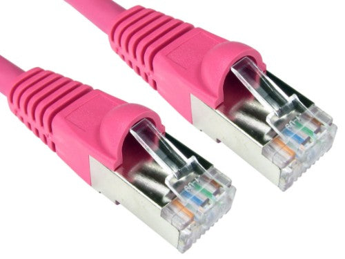 Cables Direct ART-100-HP networking cable Pink 0.25 m Cat6a S/FTP (S-STP)