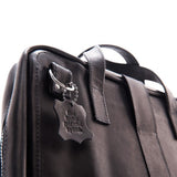 R-Go Tools Laptop bag R-Go Viva, full-grain leather, with integrated laptop stand, shoulder strap, 15.6-inch, black