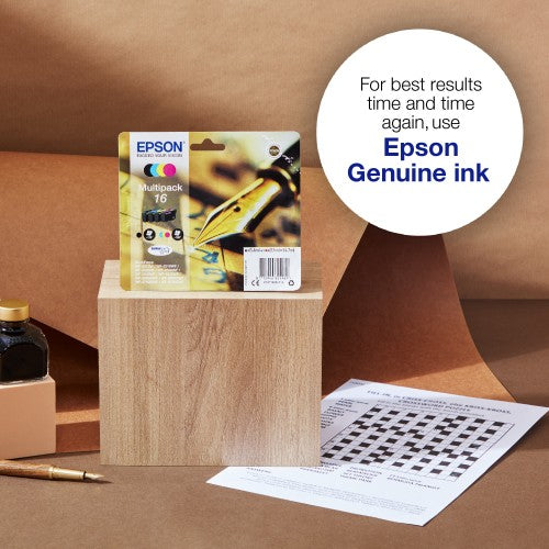 Epson C13T16264012/16 Ink cartridge multi pack Bk,C,M,Y 175pg + 3x165pg, 1x5.4ml + 3x3.1ml Pack=4 for Epson WF 2010/2660/2750