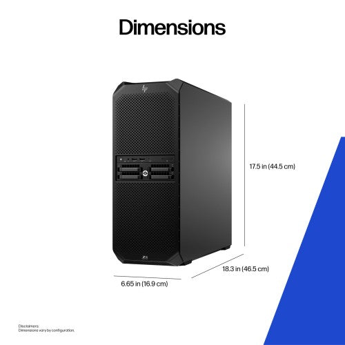 HP Z6 G5 A AMD Ryzen Threadripper PRO PRO 7945WX 64 GB DDR5-SDRAM 2 TB SSD NVIDIA RTX 4000 Ada Windows 11 Pro Tower Workstation AI Workstation Black
