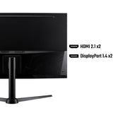 Acer NITRO XZ2 Nitro XZ322QUV3 curved gaming monitor - 31.5", 1500R, Quad HD, 180Hz, 1ms, FreeSync, DisplayHDR 400, HDMI & DP