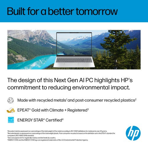 HP OmniBook 5 NGAI OmniBook 5 Next Gen AI 16-ag1010na Copilot+ PC AMD Ryzen™ AI 7 350 Laptop 40.6 cm (16") Touchscreen 2K 16 GB LPDDR5x-SDRAM 1 TB SSD Wi-Fi 6 (802.11ax) Windows 11 Home Silver
