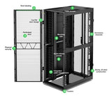 APC NetShelter SX, Networking Rack Enclosure, 42U, 1991H x 750W x 1200D mm, with Sides, Black