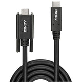Lindy Dual Screw USB cable USB 3.2 Gen 2 (3.1 Gen 2) 1 m USB C Black