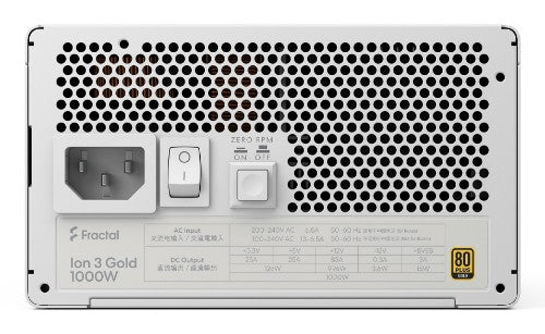 Fractal Design Ion 3 Gold 1000W power supply unit 24-pin ATX ATX White