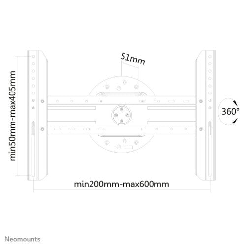 Neomounts LED-WR100BLACK TV mount wall 37-75" - rotatable