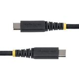 StarTech.com 2m (6ft) USB-C Charging Cable, 60W (3A) PD, Dual-Layer Braided Nylon/TPE Jacket, Rugged USB C Charging Cord, USB 2.0 Laptop Charger Cable