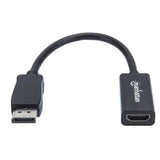 Manhattan DisplayPort 1.1 to HDMI Adapter Cable, 1080p@60Hz, Male to Female, Black, Cable 15cm, DP With Latch, Not Bi-Directional, Three Year Warranty, Equivalent to DP2HDMI