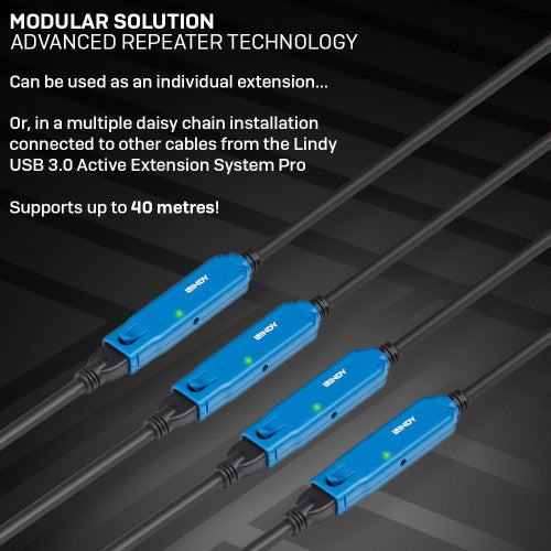 Lindy 30m USB 3.0 Active Extension Pro