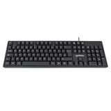 Manhattan Keyboard UK USB Wired, Standard Qwerty layout, Black, Full Size Keys, Cable 1.5m, USB-A connection, Plug and Play, Three Year Warranty, Retail Boxed