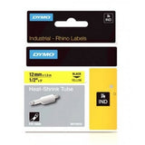 Dymo 18056/S0718310 Heat Shrink Tubes black on yellow 12mm x 1,5m for Dymo Rhino 6-12mm/19mm/24mm