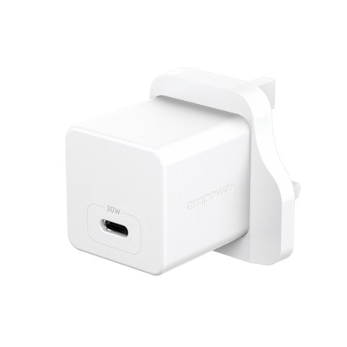 PanzerGlass empower™ by ® Turbo 30W Charger Single USB-C | UK Plug | Silver White