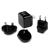 StarTech.com Dual-Port USB Wall Charger - International Travel - 17W/3.4A - Black