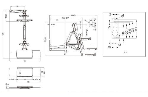 Multibrackets M Workstation Arm Single Extended