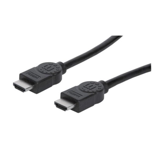 Manhattan HDMI 4K@30Hz Cable with Ethernet, 3m, Suitable for ALL 1080p/HD and majority of 4K uses (check your system 4K specification to be sure), Male to Male, Black, Ultra HD 4k x 2k, Lifetime Warranty, High Speed, Equivalent to HDMM3MHS