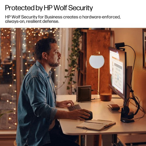 HP EliteDesk 8 G1a Next Gen AI PC Wolf Pro Security Edition Copilot+ PC AMD Ryzen™ AI 5 340 16 GB DDR5-SDRAM 512 GB SSD Windows 11 Pro Mini PC Black