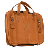 R-Go Tools Laptop bag R-Go Viva, full-grain leather, with integrated laptop stand, shoulder strap, 15.6-inch, brown