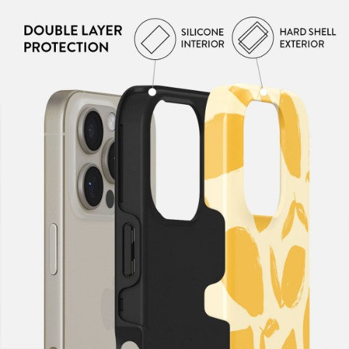 BURGA Lemon Tart mobile phone case 15.5 cm (6.1") Cover Yellow, White