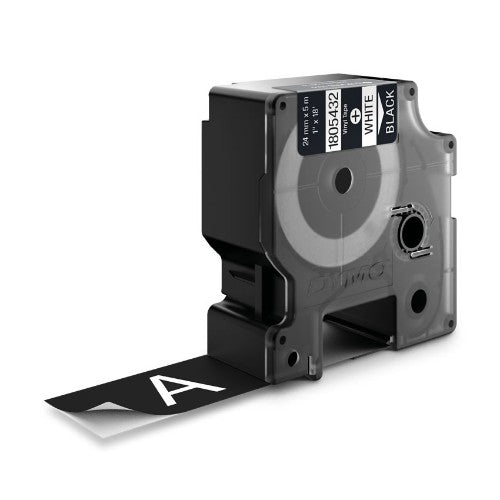 Dymo 1805432 Ribbon Vinyl white on black 24mmx5,5m for Dymo Rhino 6-24mm