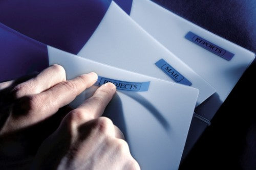 Dymo 45806/S0720860 DirectLabel-etikettes black on blue 19mm x 7m for Dymo D1 6-19mm/24mm/400 Duo