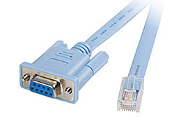 Cisco RJ-45 to DB9F Console Cable, 6 Feet, Compatible with 600, 800, 1600 and 1700 Series Routers, 90-Day Limited Warranty (CAB-CONSOLE-RJ45=)