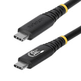 StarTech.com 2m (6ft) USB4 Cable, 20Gbps, USB-IF Certified USB-C Cable, 240W PD EPR, 4K 120Hz DP 2.1, TPE Jacket, Black USB-C Cord