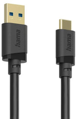 Hama 00202006 USB cable USB 3.2 Gen 1 (3.1 Gen 1) 1.5 m USB A USB C 5 Gbit/s Black