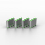 Lindy USB Type C Port Blockers (Without Key) - Pack of 10, Green