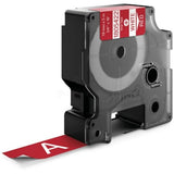 Dymo 1805422 Ribbon Vinyl white on red 12mmx5,5m for Dymo Rhino 6-19mm/24mm