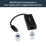 StarTech.com USB-C to Gigabit Ethernet Adapter - Black