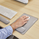 Fellowes Wrist Rest Breyta Palm Rest with Antibacterial Protection Ergonomic Wrist Support Grey