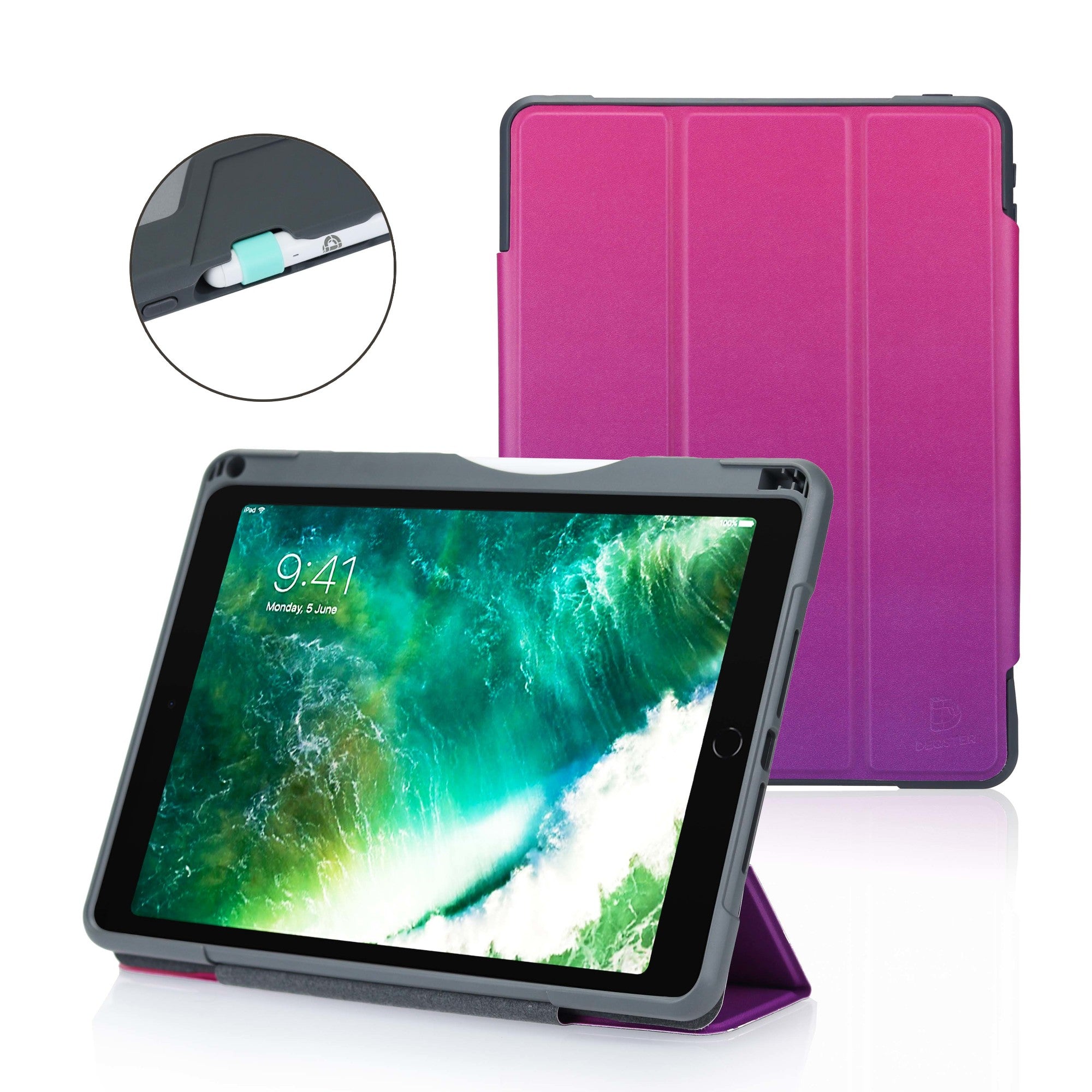 DEQSTER Rugged Case #RQ1 for iPad 10.2" (7th/8th/9th Gen.), Pink Flow, EDU  - Computers - DEQSTER