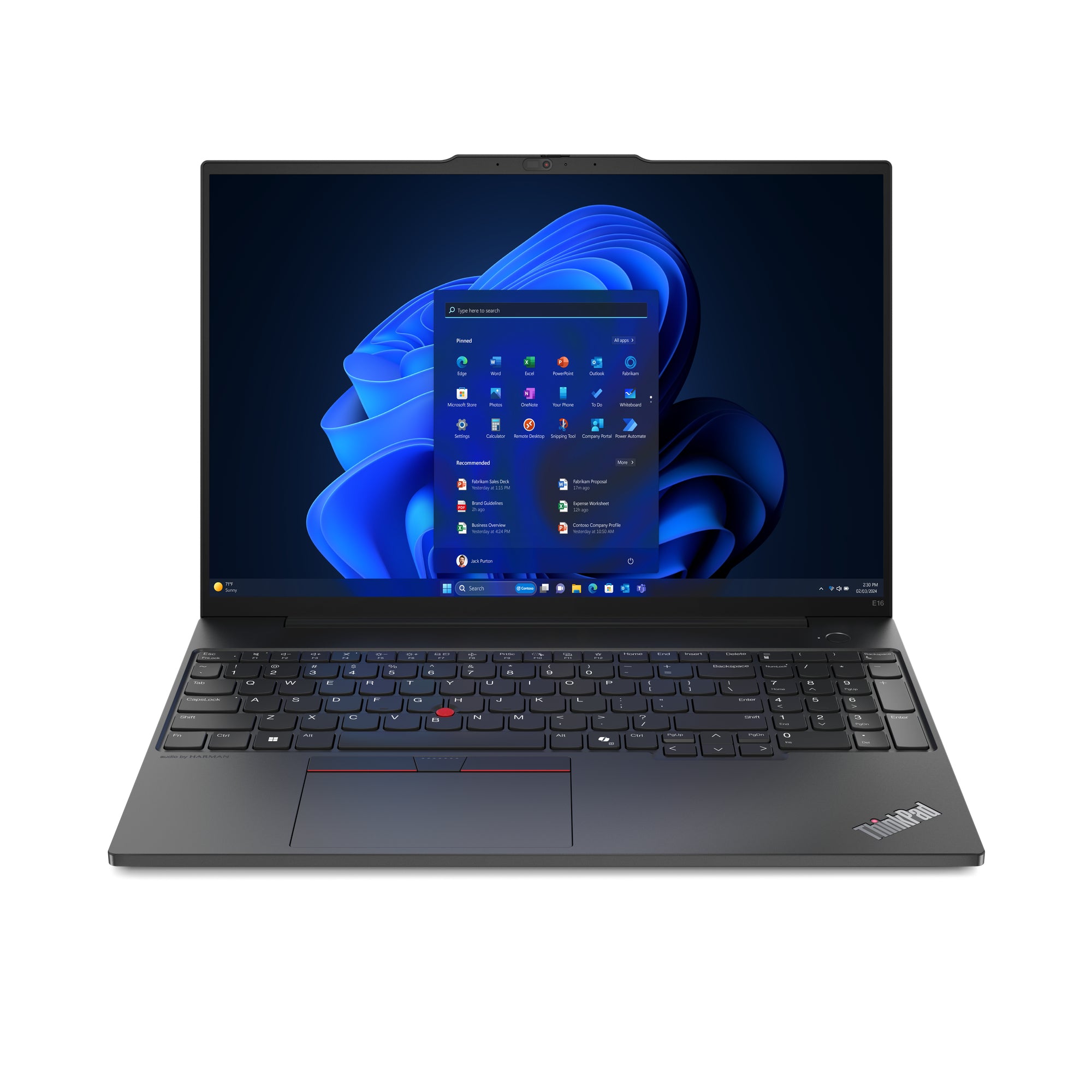 Lenovo ThinkPad E16 Gen 2 (Intel) Intel Core Ultra 7 155H Laptop 40.6 cm (16") WUXGA 16 GB DDR5-SDRAM 512 GB SSD Wi-Fi 6E (802.11ax) Windows 11 Pro Black  - Computers - Lenovo