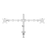 Hama Monitor Mount, 2 Monitors, Height-adjustable, Swivel/Tilt, 13" - 35", White