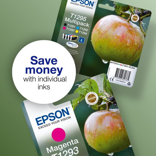 Epson C13T12954012/T1295 Ink cartridge multi pack Bk,C,M,Y 11,2 ml + 3x7 ml Pack=4 for Epson Stylus BX 320/SX 235 W/SX 420/SX 525/WF 3500