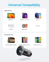 Anker A2735G11 mobile device charger Headphones, Smartphone, Tablet, Universal Black Cigar lighter Auto