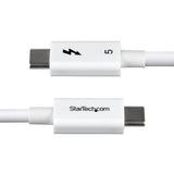 StarTech.com 2.6ft (80cm) Thunderbolt 5 Cable, 80Gbps/Up to 120Gbps, 240W PD, 8K 60Hz, Certified Thunderbolt Cable, Compatible w/Thunderbolt 4/USB4/USB-C - White