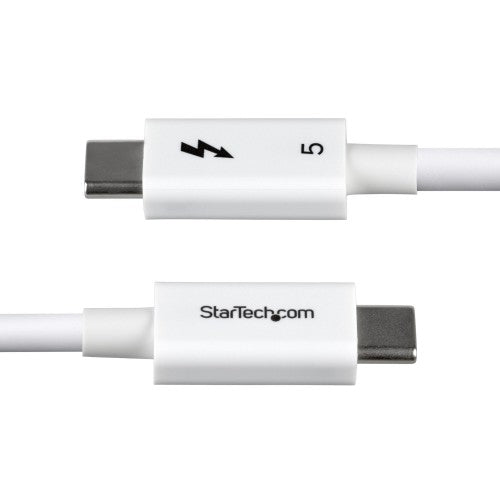 StarTech.com 3ft (1m) Thunderbolt 5 Cable, 80Gbps/Up to 120Gbps, 240W PD, 8K 60Hz, Certified Thunderbolt Cable, Compatible w/Thunderbolt 4/USB4/USB-C - White