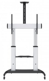 Manhattan Trolley Mount Stand for TV & Monitors, For screens: 60" to 100",VESA compatibility:all between 200x200 to 800x600mm -check the dimensions of the four mounting holes on back of screen to ensure it fits,Max 100kg,Height adjustable 1200 to 1685mm,L