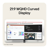 LG UltraWide 34U620B U6 34" VA QHD 144Hz Height-Adjustable Curved Monitor