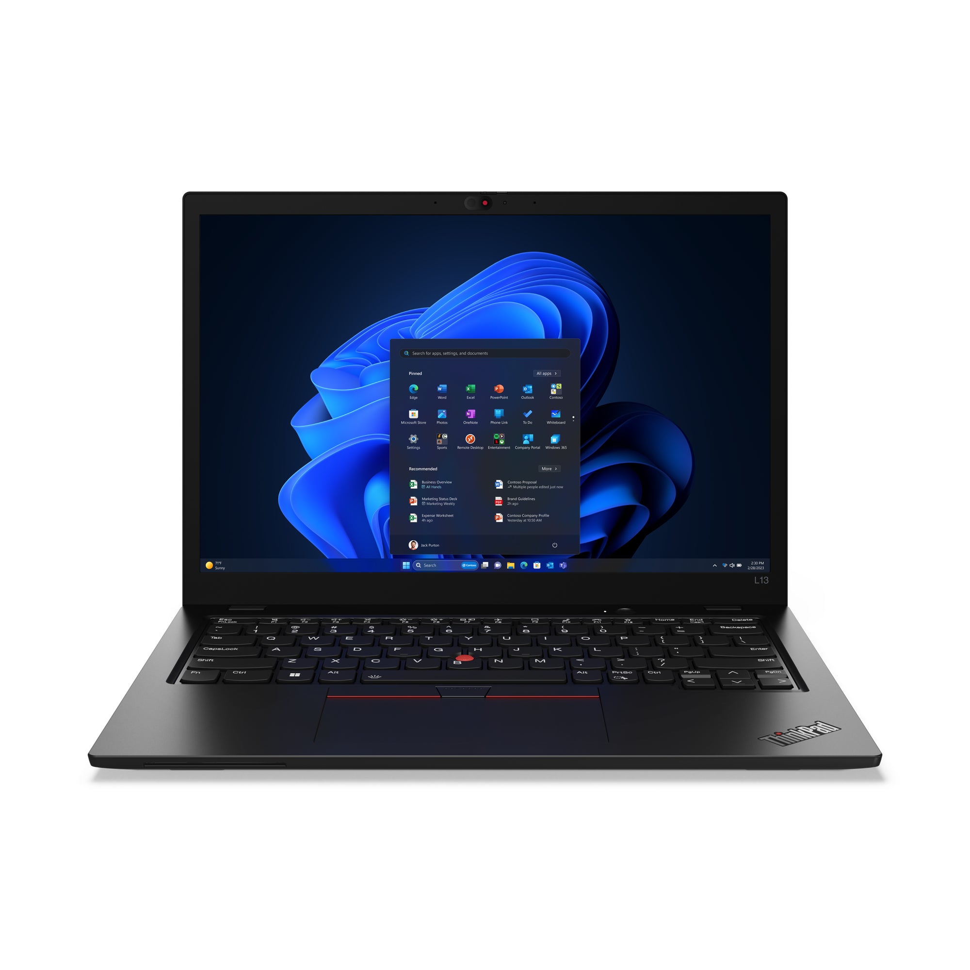 Lenovo ThinkPad L13 Intel Core Ultra 7 155U Laptop 33.8 cm (13.3") WSXGA 16 GB LPDDR5-SDRAM 512 GB SSD Wi-Fi 6E (802.11ax) Windows 11 Pro Black  - Computers - Lenovo