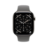 Apple Watch Series 11 GPS + Cellular 46mm Natural Titanium Case with Stone Grey Sport Band - S/M