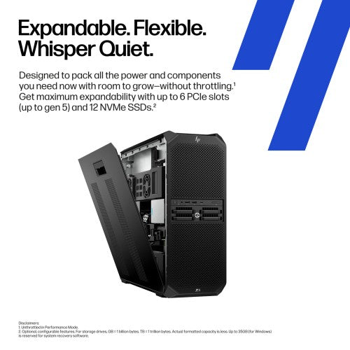 HP Z6 G5 A AMD Ryzen Threadripper PRO PRO 7945WX 64 GB DDR5-SDRAM 2 TB SSD NVIDIA RTX 4000 Ada Windows 11 Pro Tower Workstation AI Workstation Black